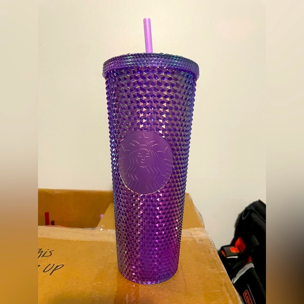 Starbucks 2022 Purple Studded Oil Slick Tumbler 24oz